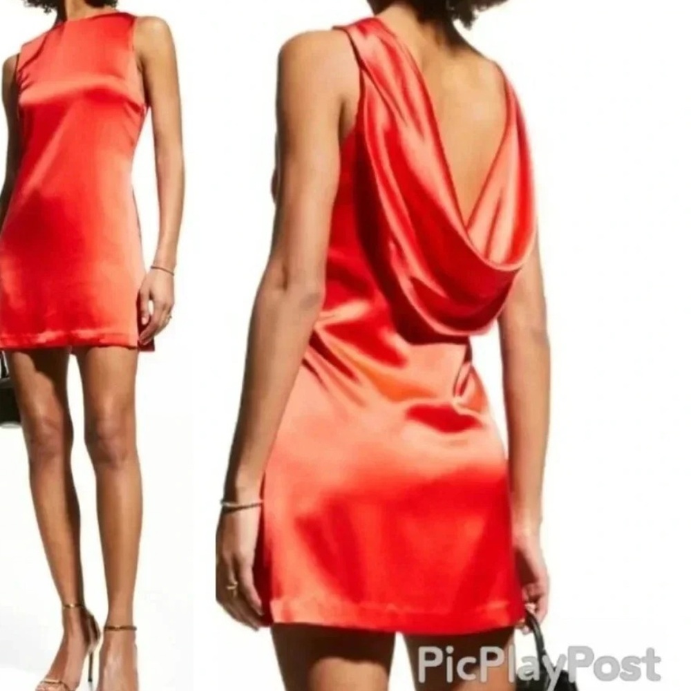 Alice & Olivia Lita cowl back mini dress.  Size small. NWT